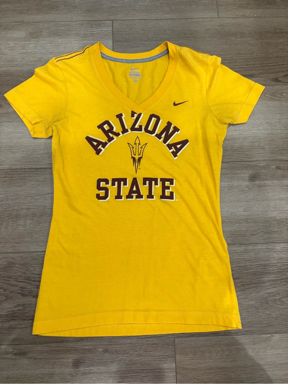 Nike Yellow Arizona State V-Neck Tee